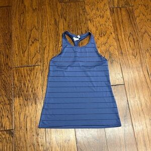 Athleta women’s tank top racer back striped sleeveless round neck